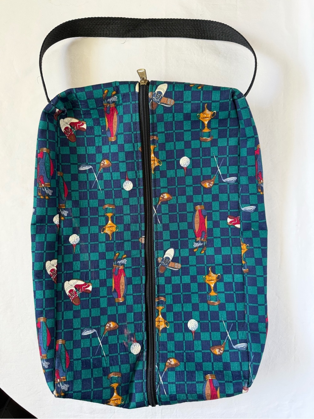Vintage Talbots Golf Print Shoe Bag.